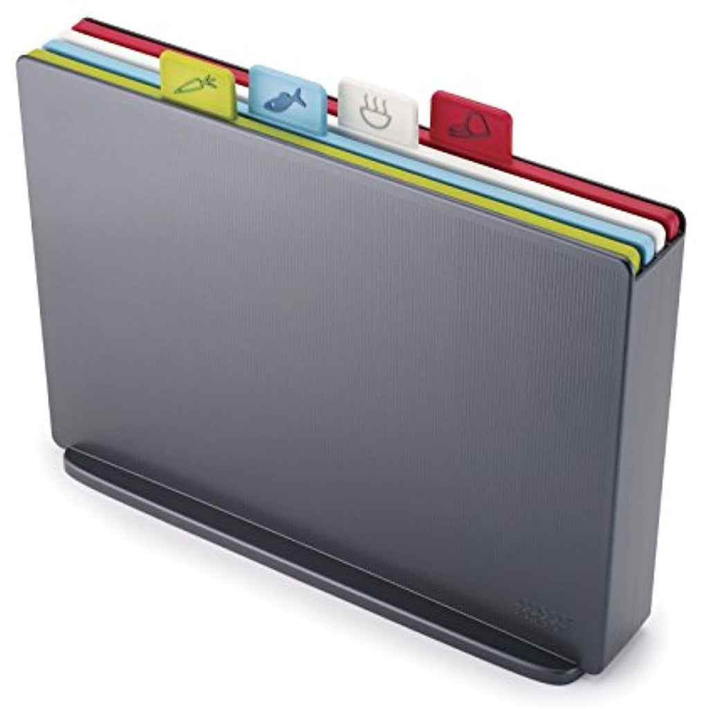 Plastic Cutting Board Set with Storage Case, Large, Graphite F6733