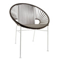 White Base Grey Concha Chair O6141
