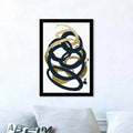Indigo and Gold Framed Print T95967
