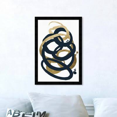 Indigo and Gold Framed Print T95967