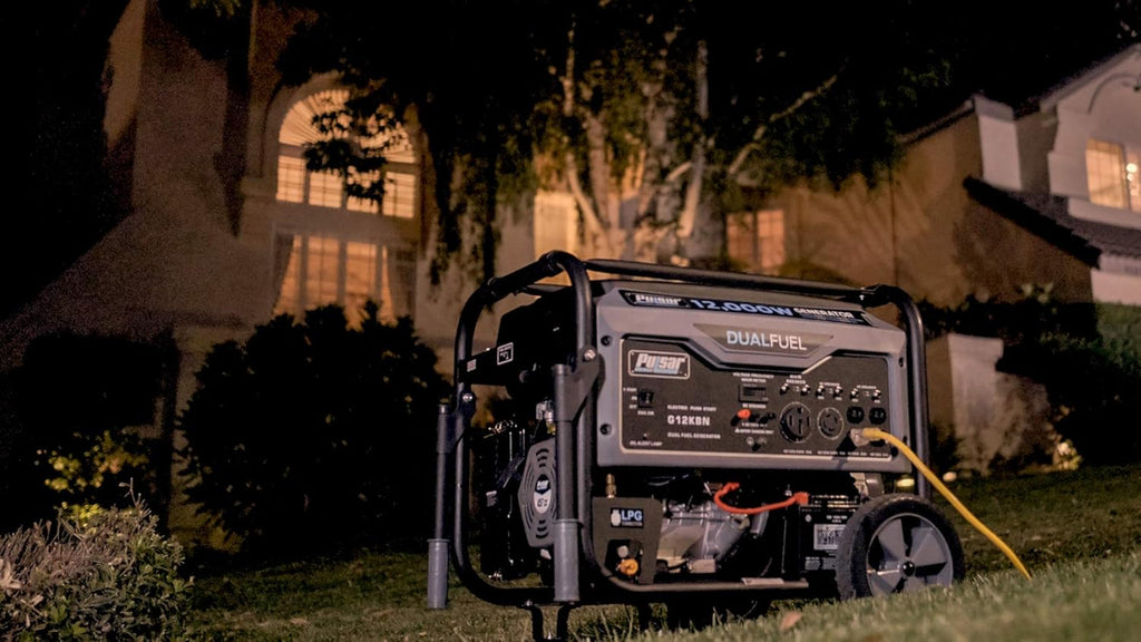 Heavy Duty Portable Dual Fuel Generator, 9500 Rated Watts & 12000 Peak Watts, Gas & LPG, Electric Start J289278