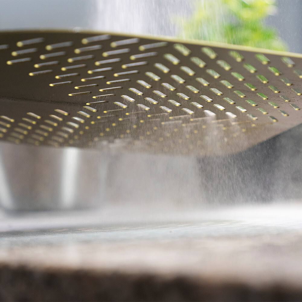 Gold 13x22 Anodized Aluminum Square Perforated Pizza Peel S14702