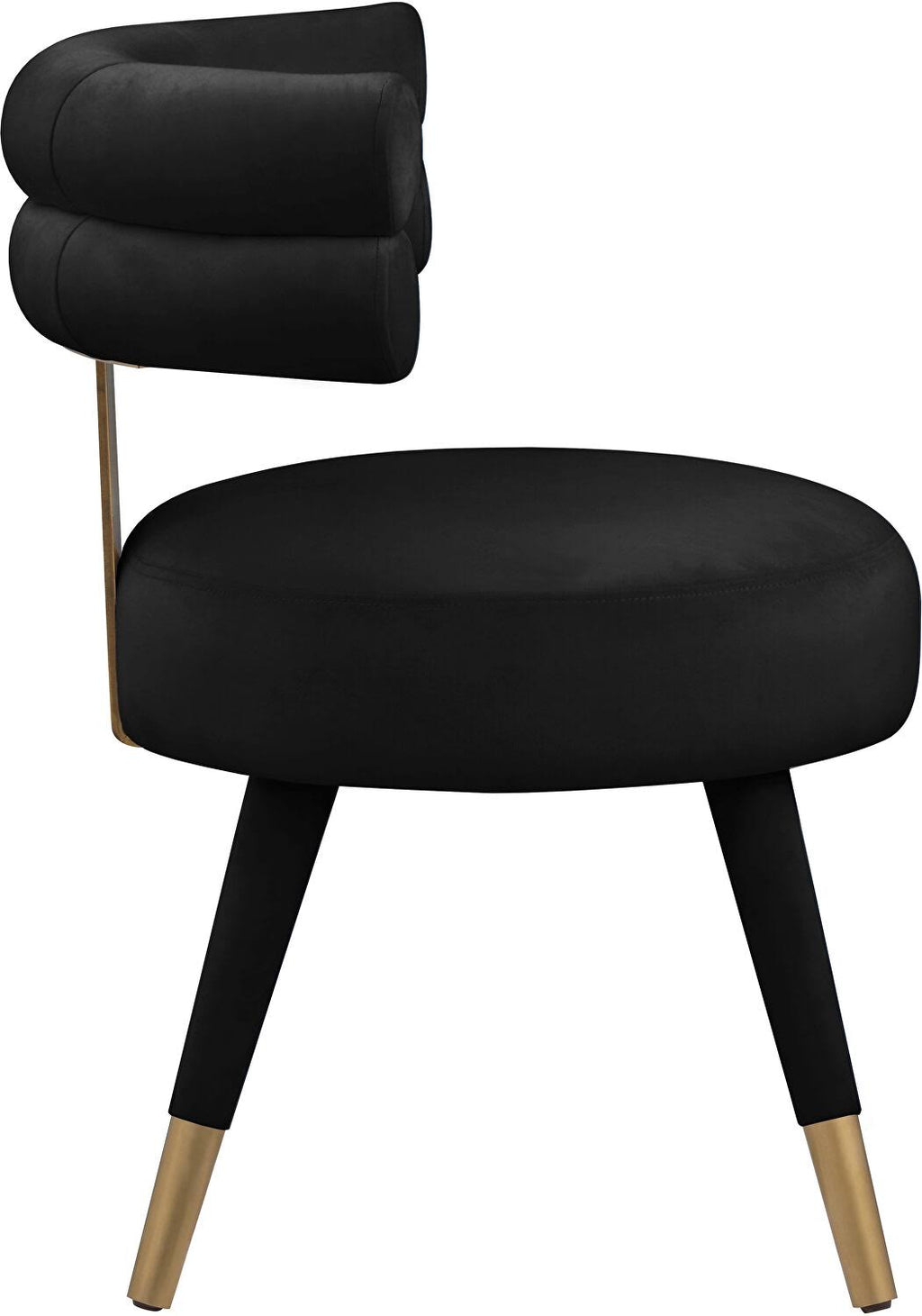 Black Velvet Dining Chair (Set of 2) J351088