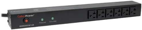 Rackbar Surge Protector 20A 12 Outlets 1U Rackmount W827
