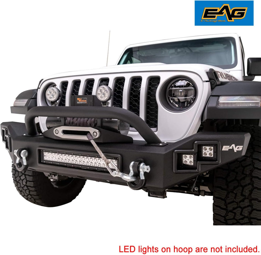 LED Front Bumper with Winch Mount Plate for Gladiator JT T50218