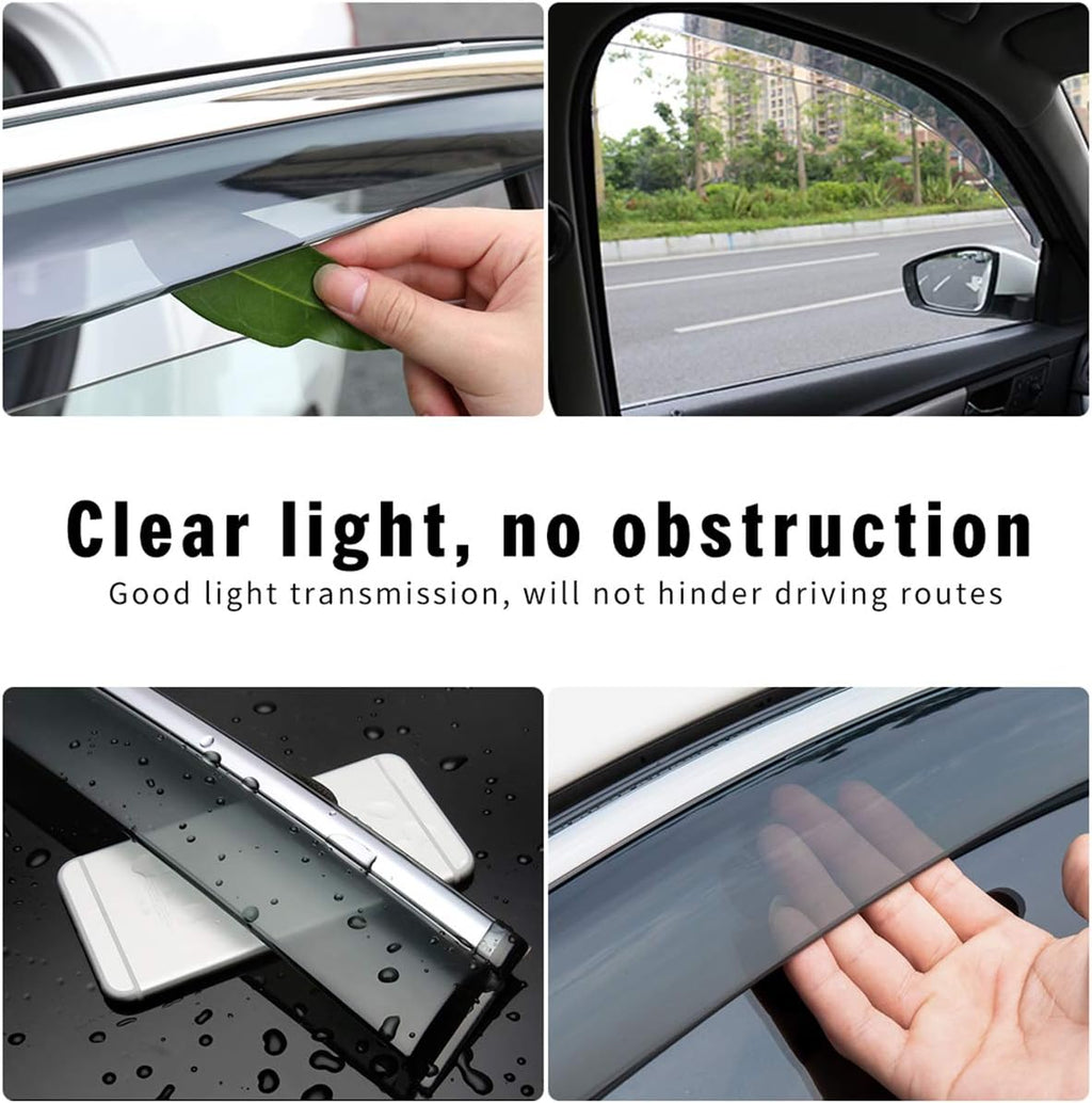 Smoke Side Window Deflectors Tape-On Visors Q449447