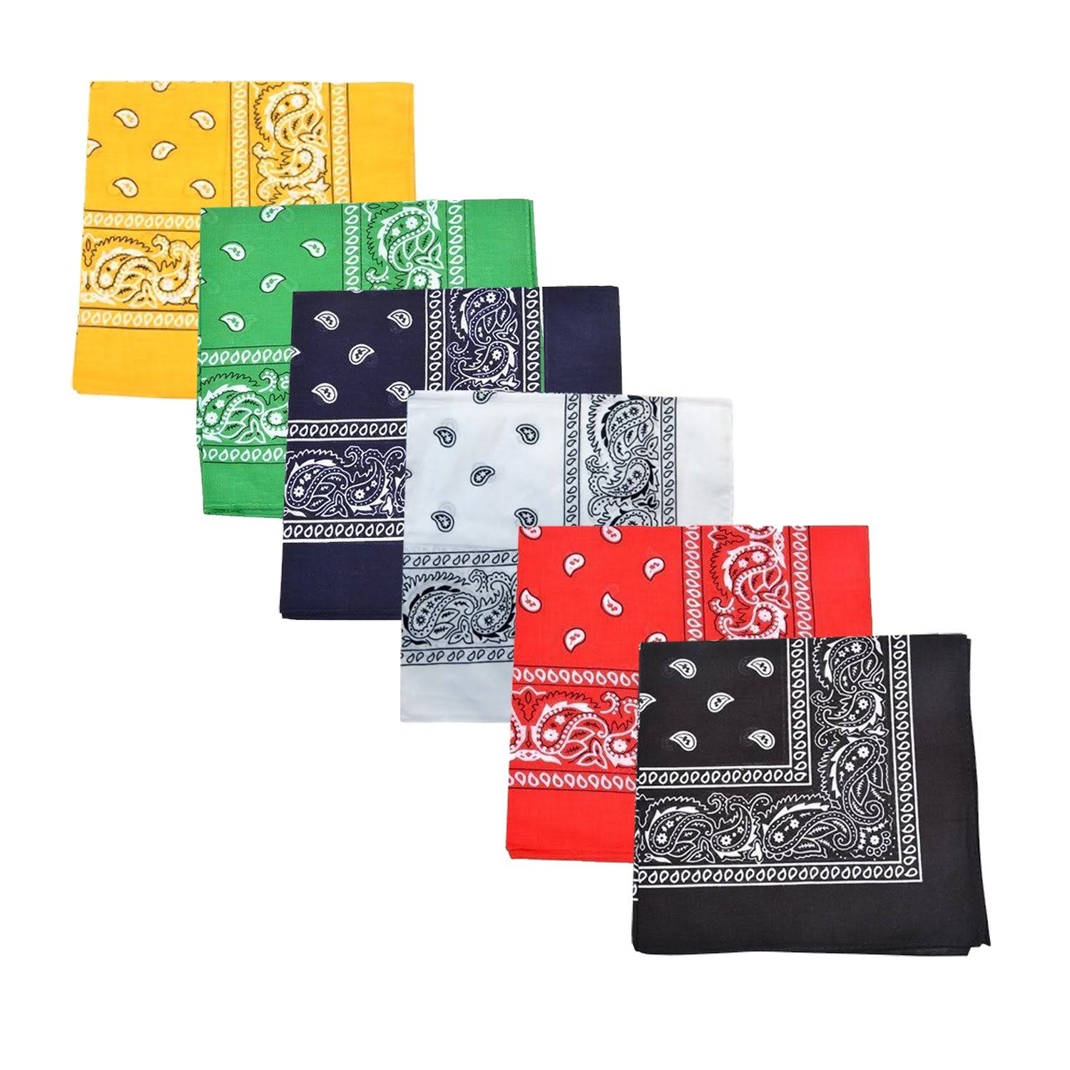 84 Pack Polyester Paisley Bandanas Royal Blue H998