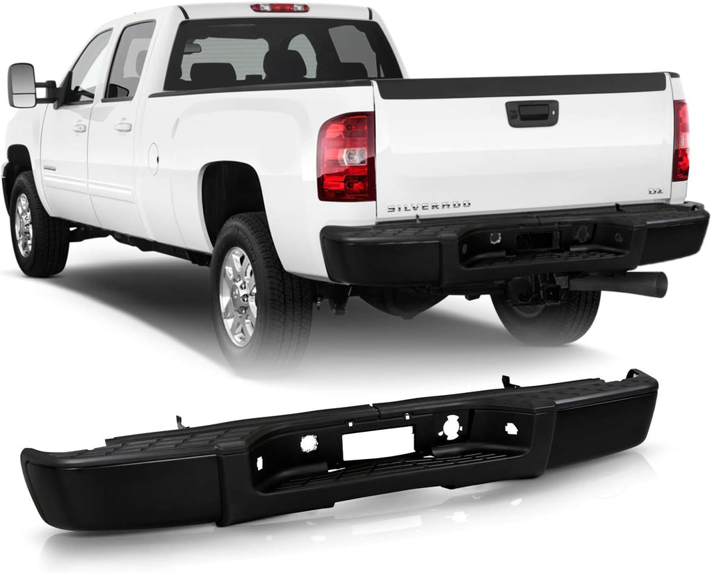 Chrome Steel Rear Bumper End Cap Pair for Chevy Silverado GMC Sierra 1500 Y925983