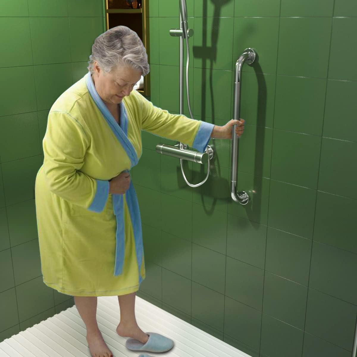 2 Pack 24 Inch Anti Slip Stainless Steel Grab Bar I577597