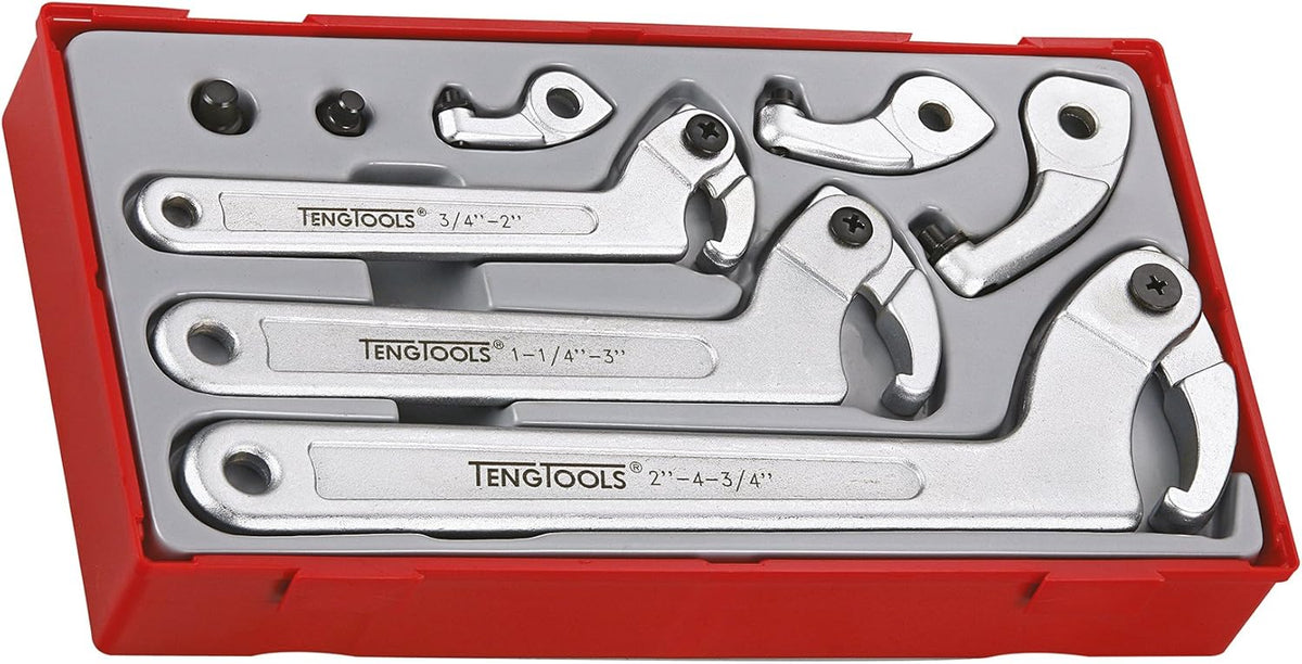 8 Piece Adjustable Hook and Pin Wrench Set G72165