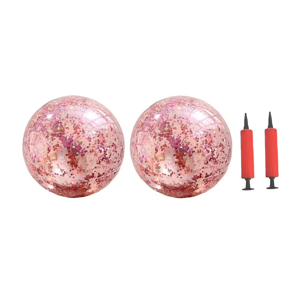 4 Pcs 40CM/60CM Glitter Ball and Pump Set J259