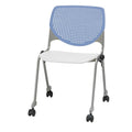 White Stack Chair with Casters G3589