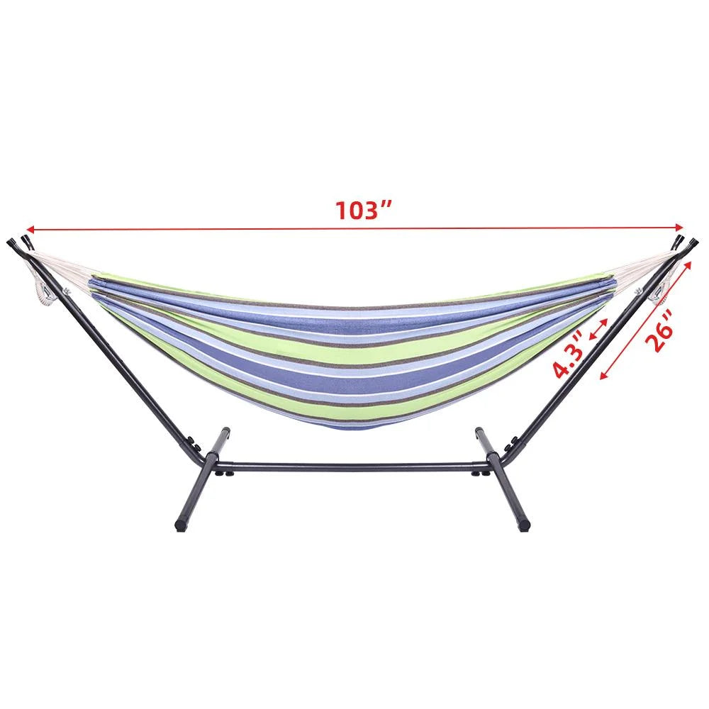 Double Hammock with Steel Stand and Carrying Case Q2031