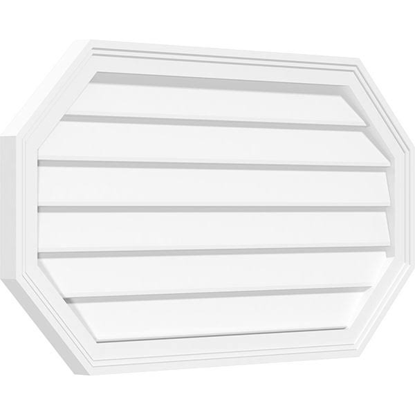 Horizontal Elongated Octagon PVC Gable Vent Y134