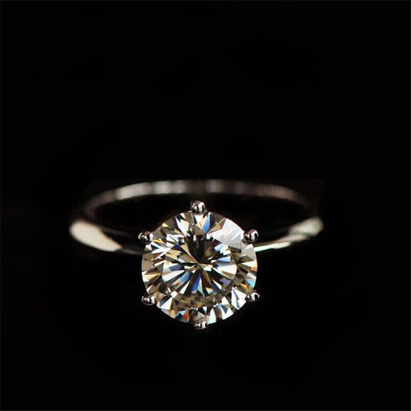 14k White Gold Solitaire Engagement Ring T2613