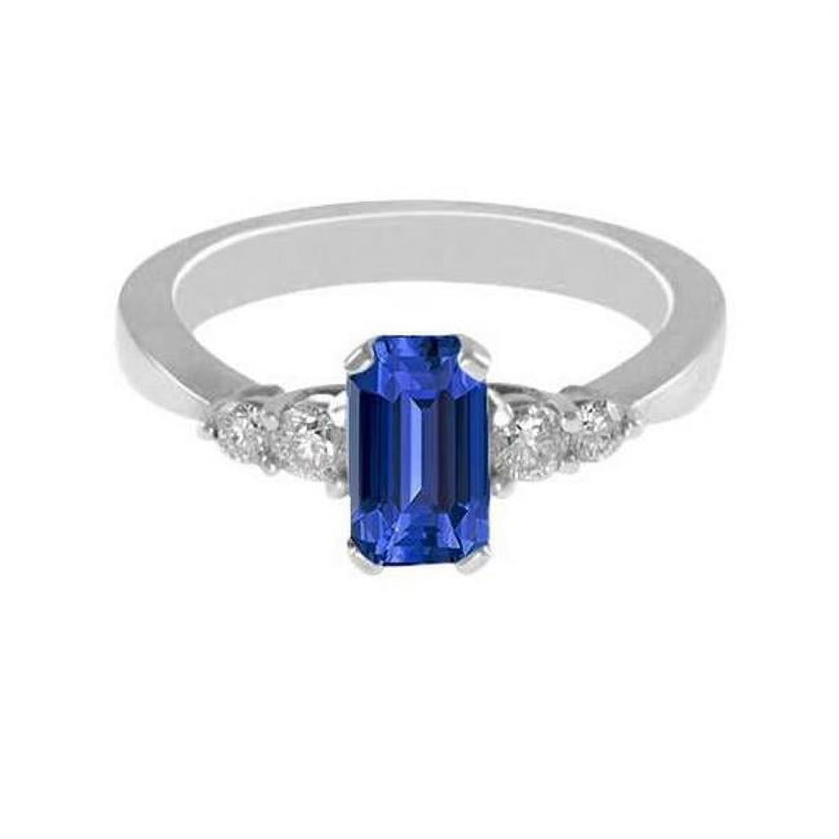 1.75 CT Blue Sapphire Round Diamond Ring M624053