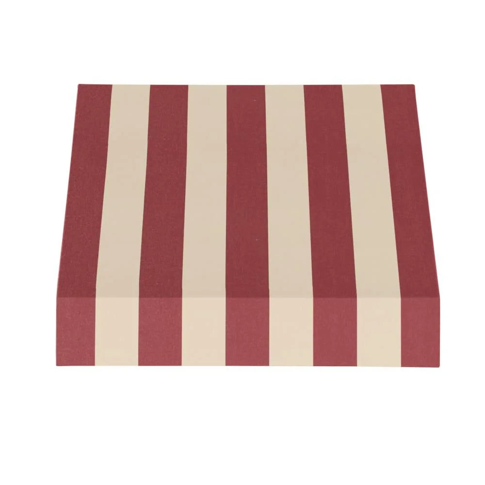 Burgundy/Tan Stripe Acrylic Fixed Awning F423