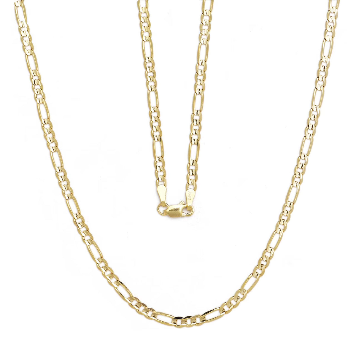 10k Yellow Gold Figaro Chain Necklace M262