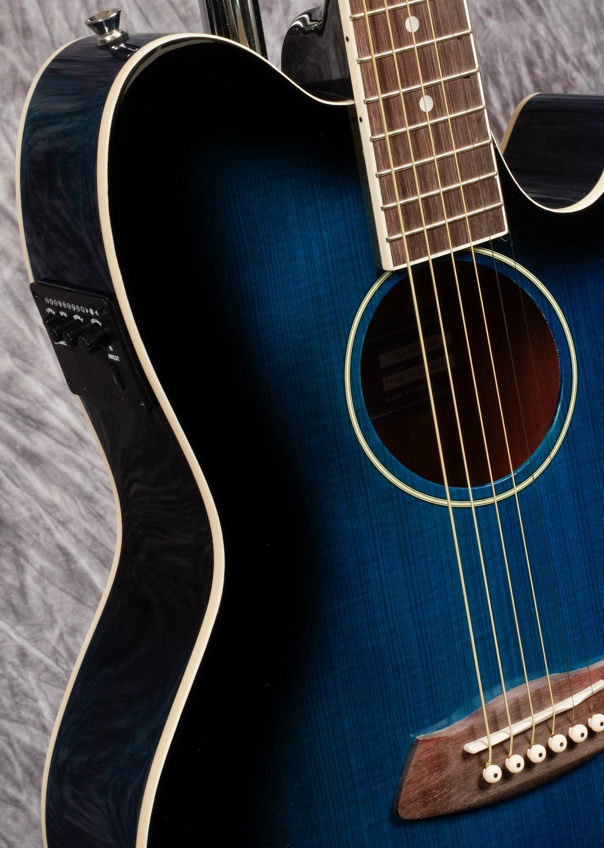 Transparent Blue Sunburst Acoustic Electric Guitar S260488