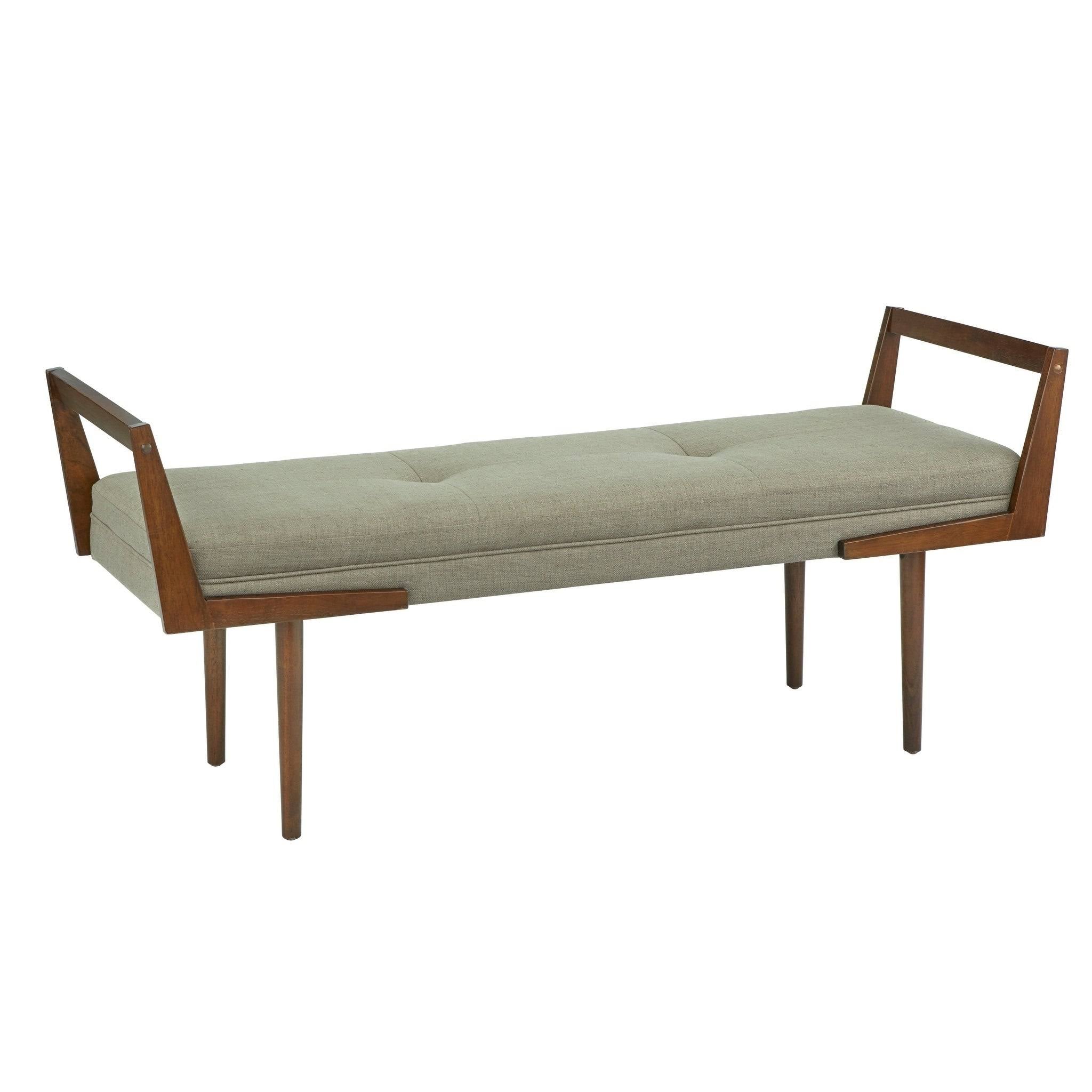 Charcoal Grey Fabric Bench N272178