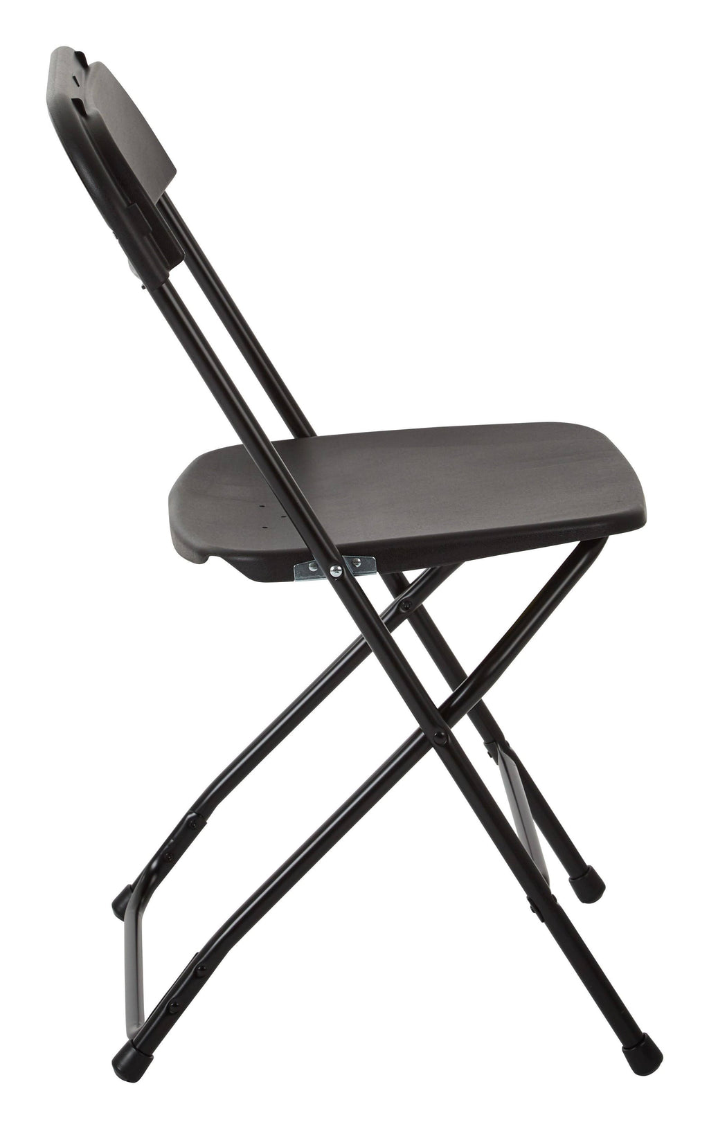 Black Plastic Folding Chair Pack of 4 Y884914