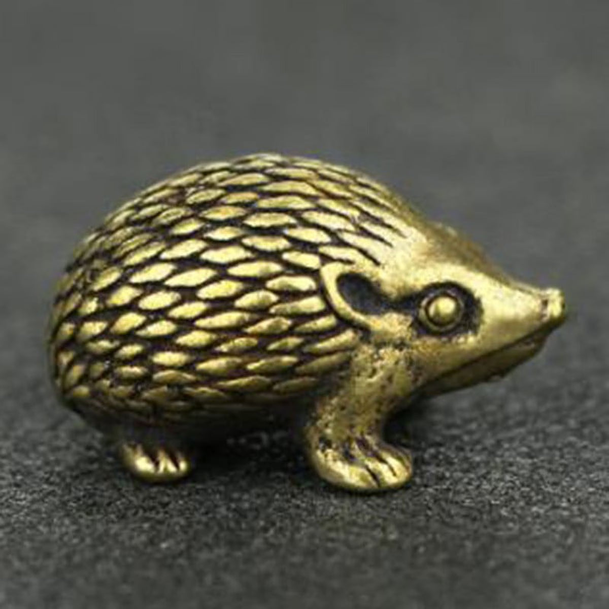 Brass Hedgehog Statue Home Decor Ornaments U6500
