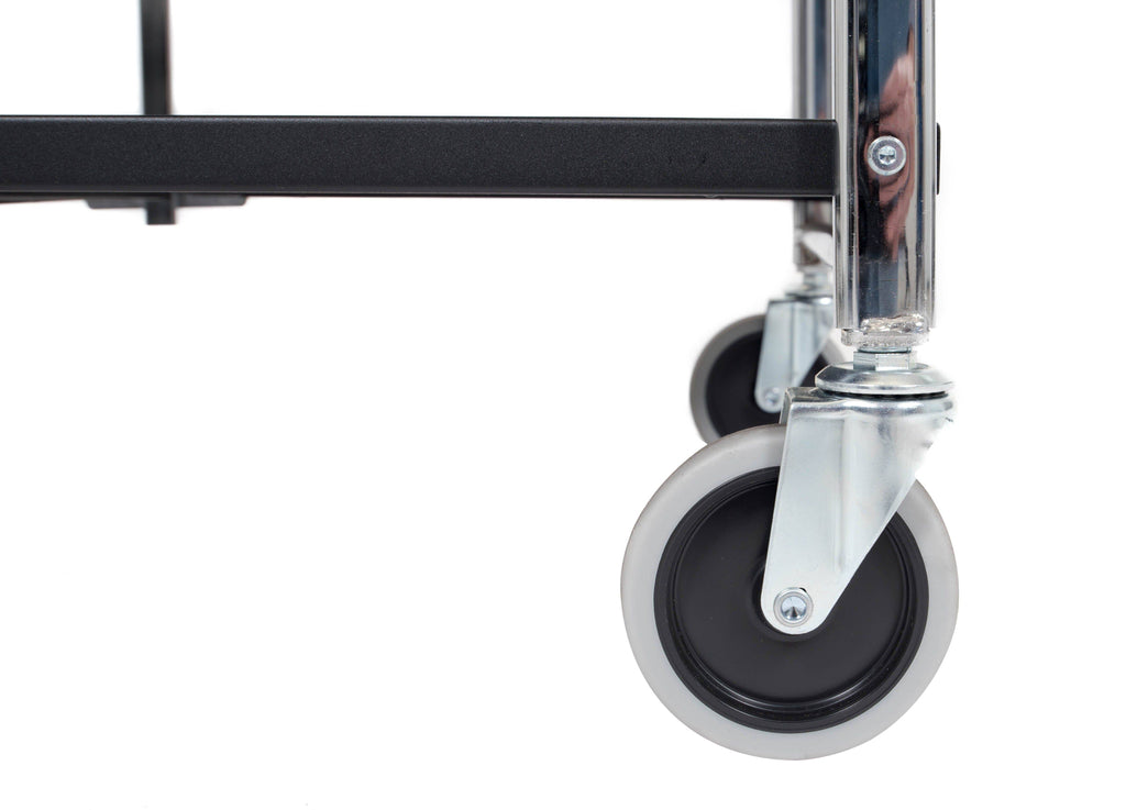 Black 3 Shelf Collapsible Metal Utility Cart Q955