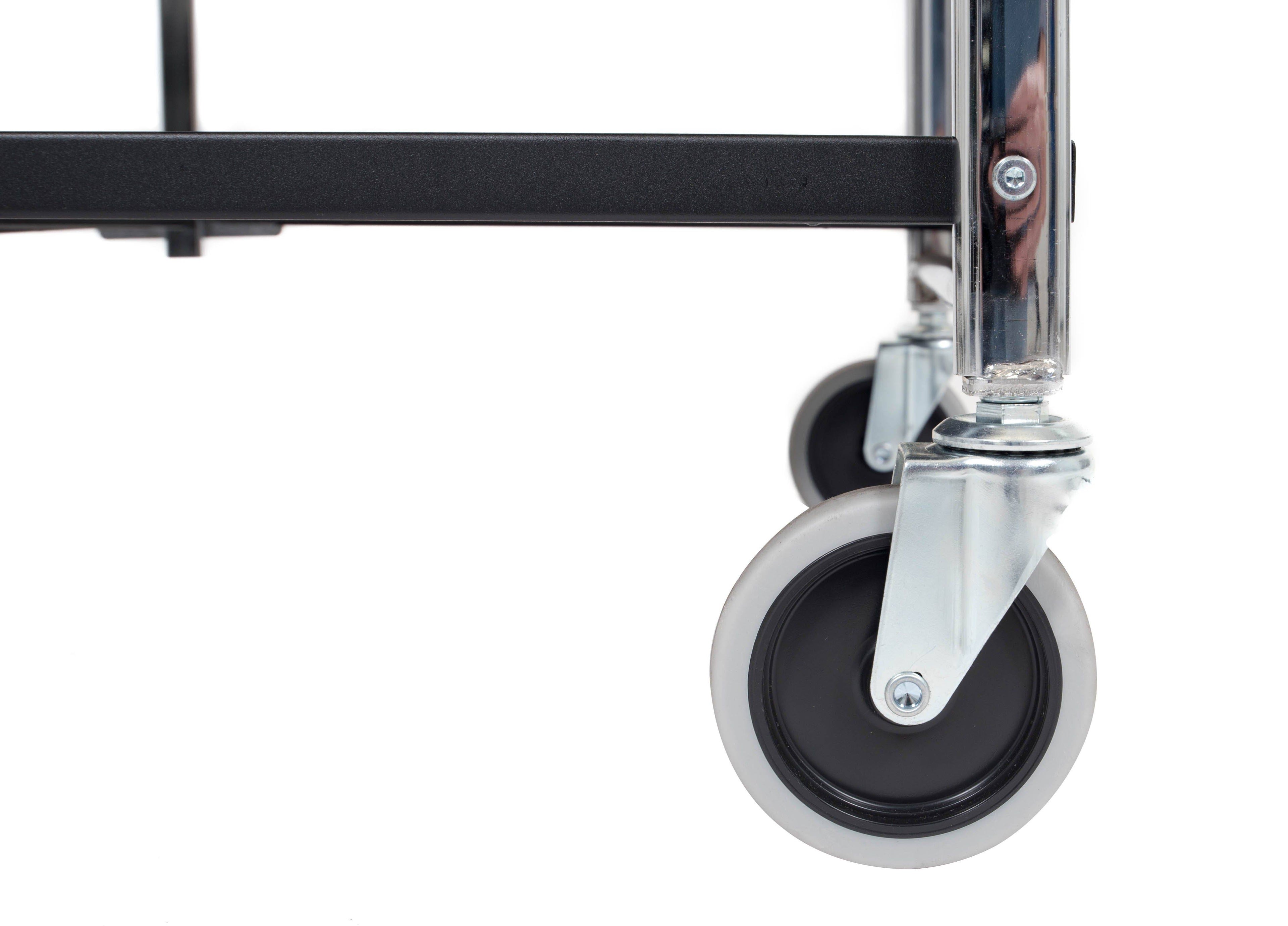 Black 3 Shelf Collapsible Metal Utility Cart Q955