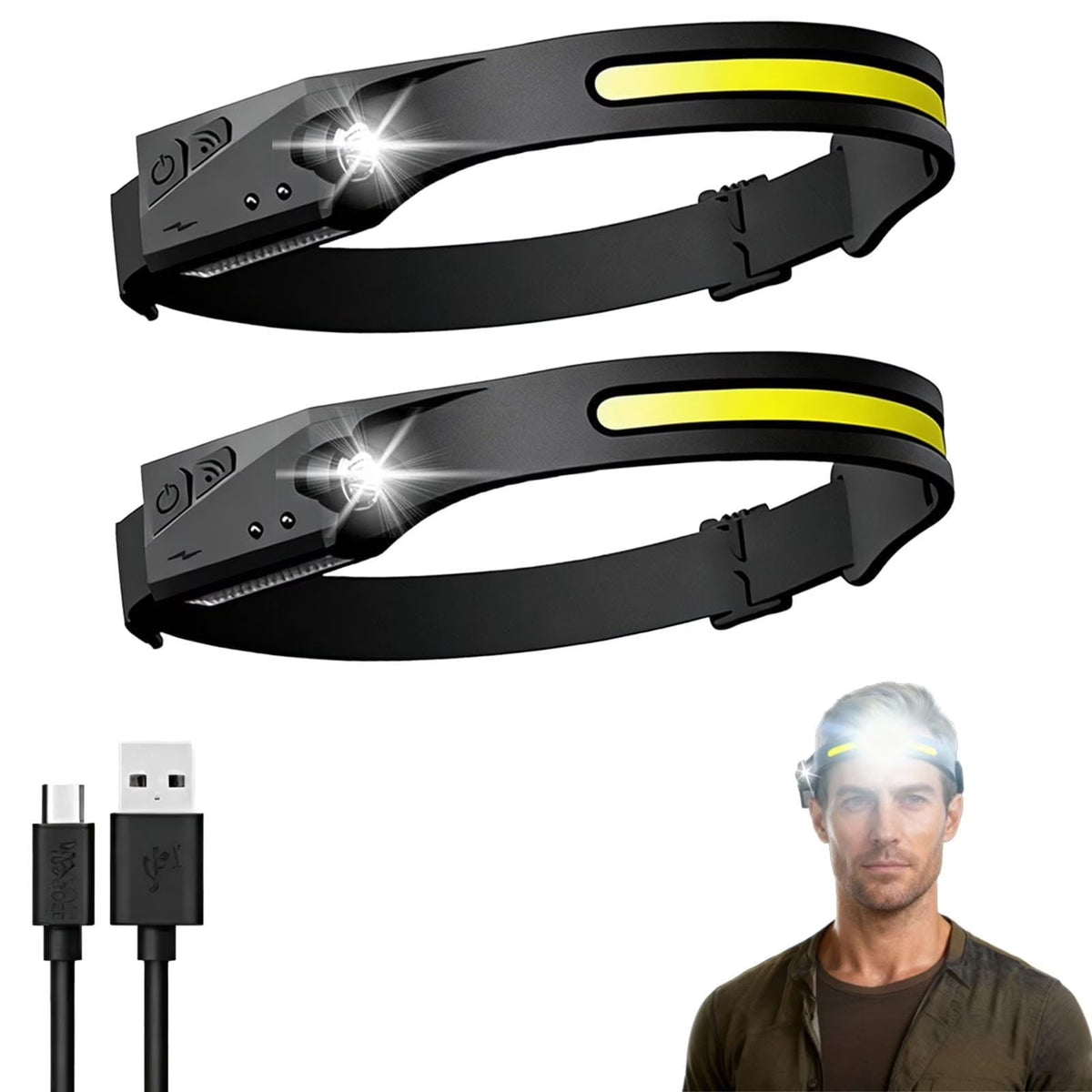 Rechargeable LED Headlamp with Motion Sensor S8380