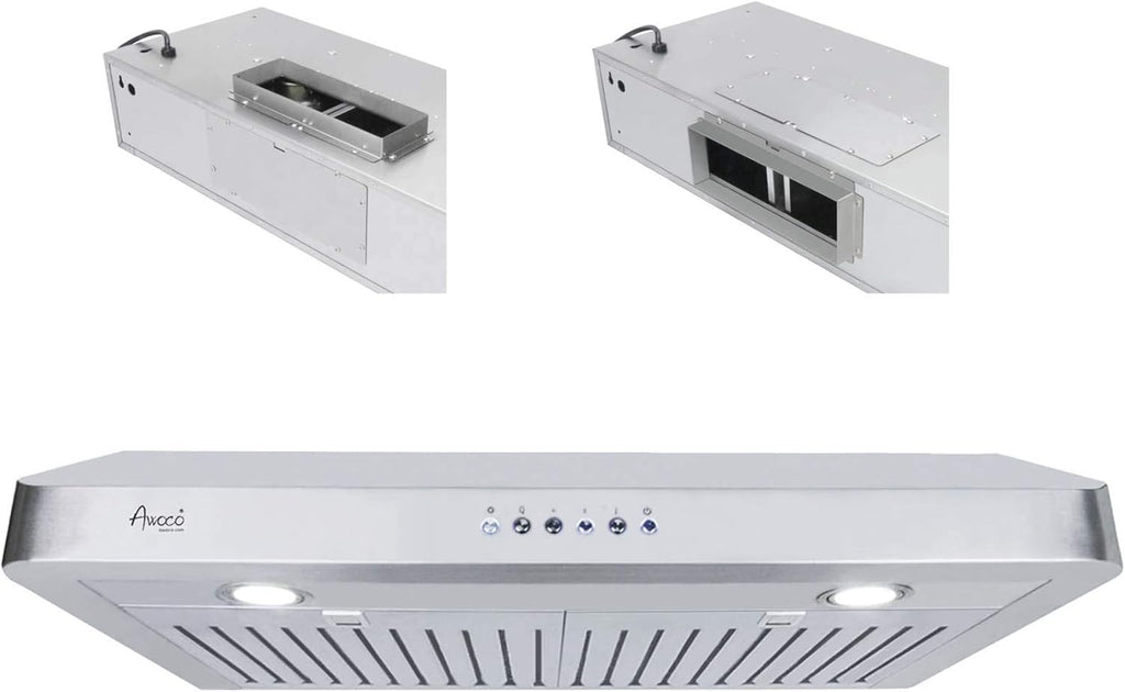 Stainless Steel Under Cabinet Range Hood with LED Lights O7054