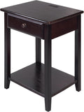 White Night Stand with USB Port V7661