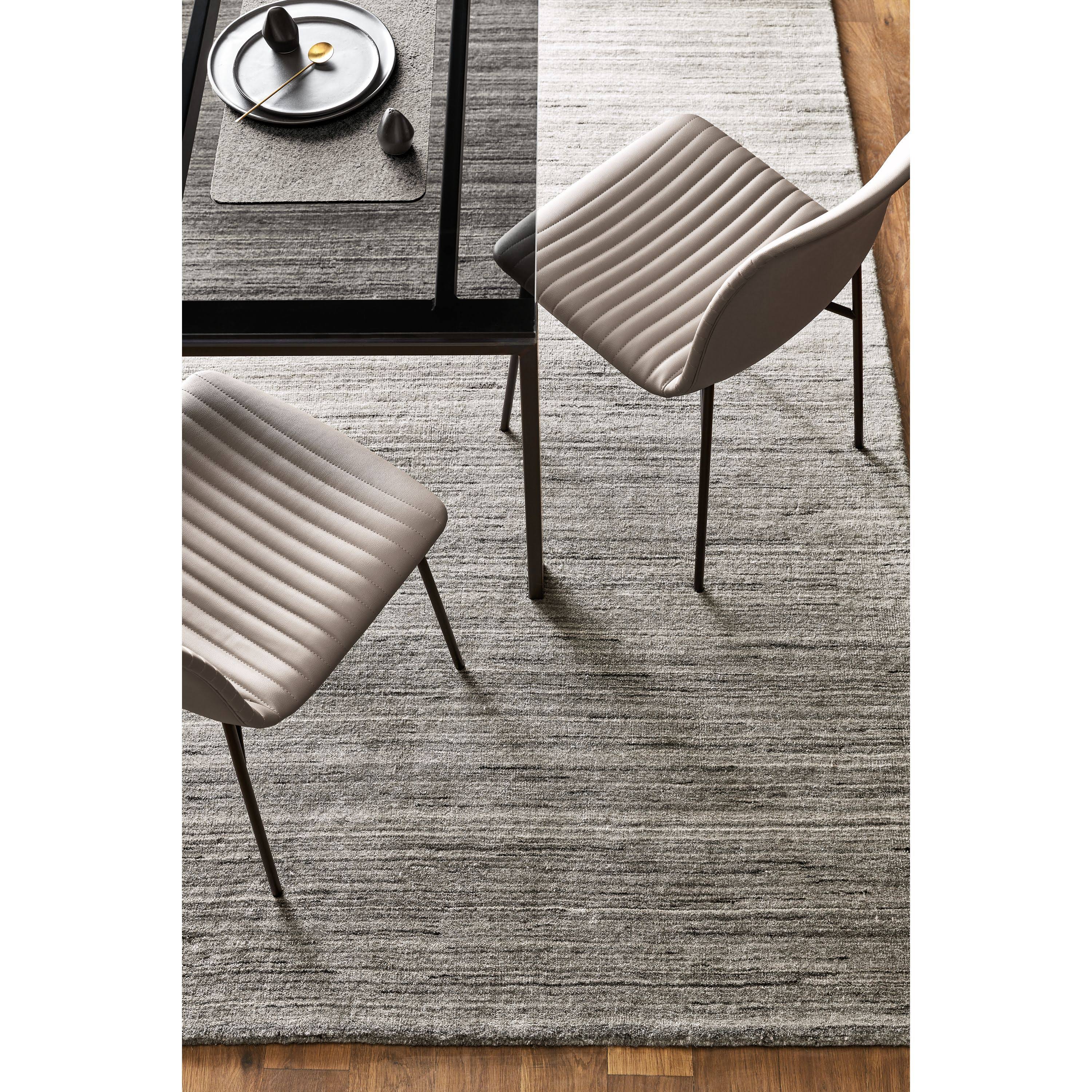 Modern Cato Side Chair in Grey with Chrome Frame N3655