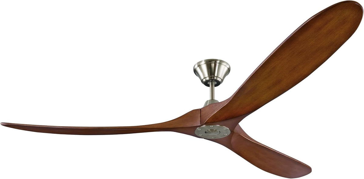 Matte White Outdoor Ceiling Fan with Remote Control, 3 Balsa Wood Blades J96614