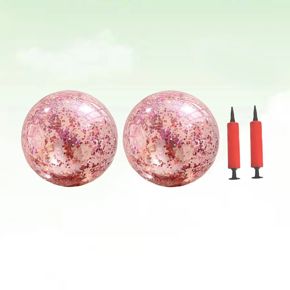 4 Pcs 40CM/60CM Glitter Ball and Pump Set J259
