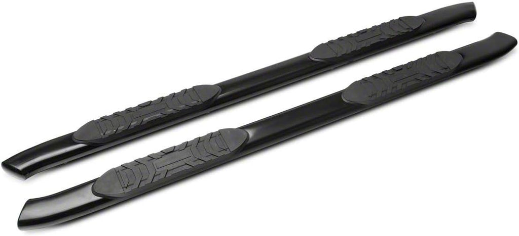 Black 5-Inch Oval Bent End Side Step Bars X92905