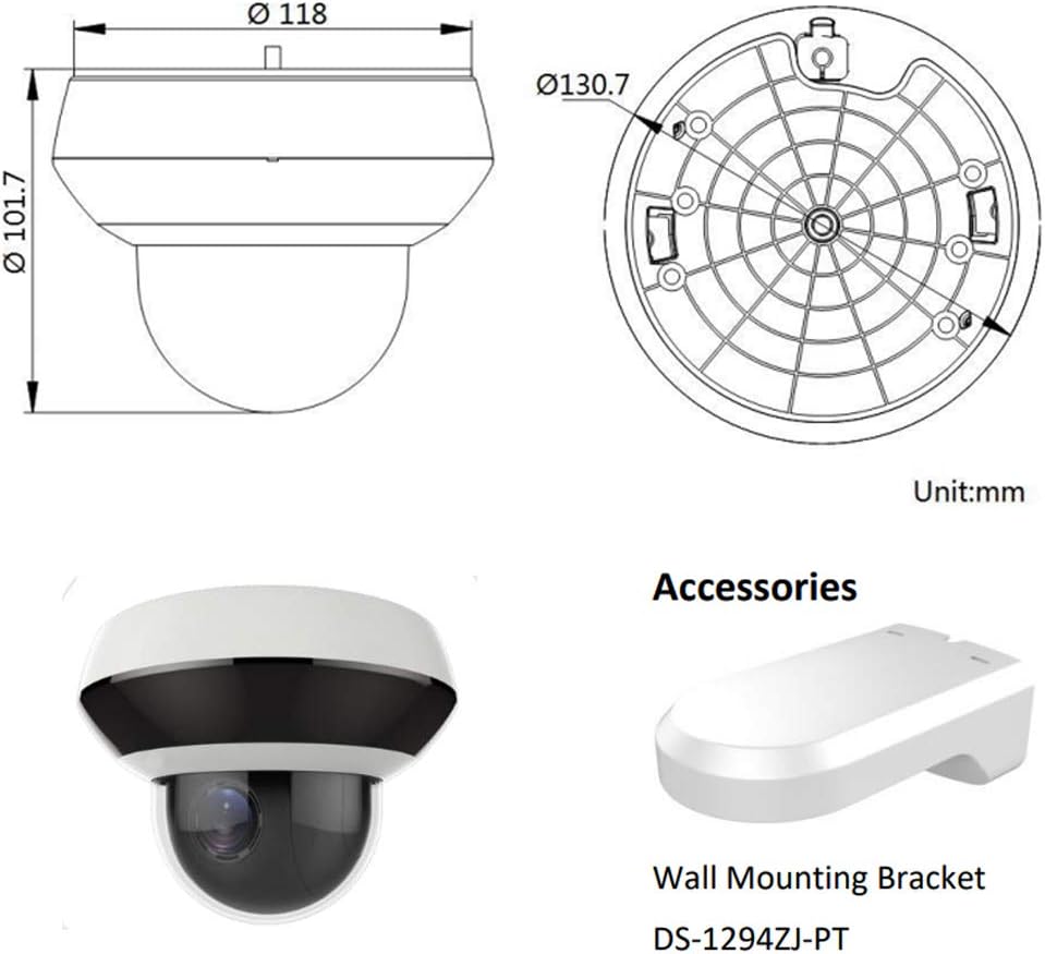 4MP POE Mini PTZ IP Camera with 4X Optical Zoom and Smart IR Night Vision H68092