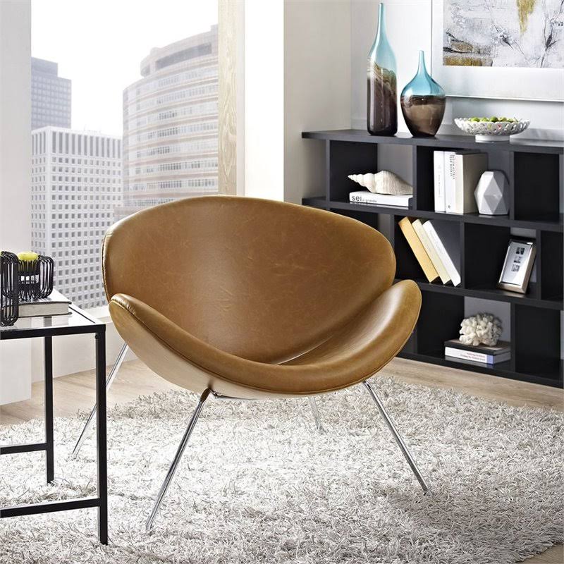 Tan Vinyl Accent Chair H453
