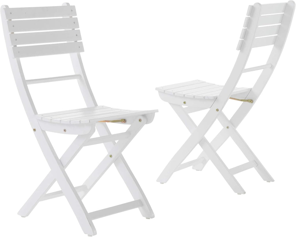 2-Pcs Set Outdoor Acacia Wood Foldable Dining Chairs W494135