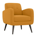Mustard Yellow Lace Tufted Arm Chair X5374