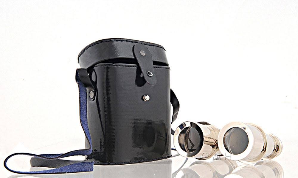 Brass Binocular with Leather Case Q650396