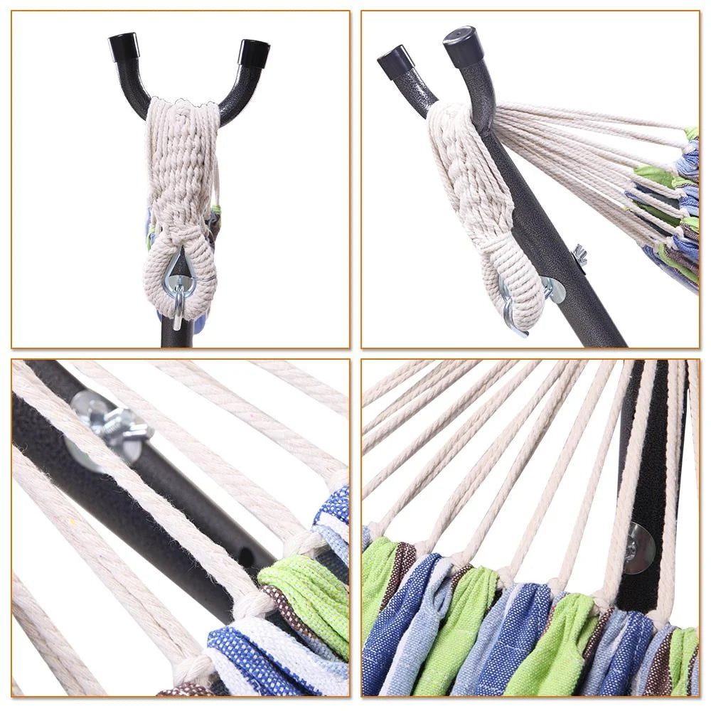 Double Hammock with Steel Stand and Carrying Case Q2031