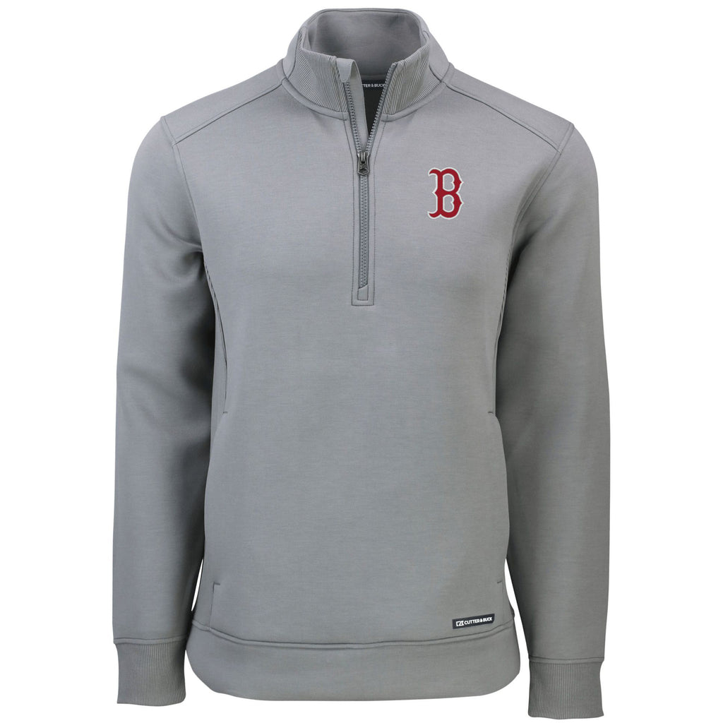 Gray Recycled Quarter-Zip Pullover L777