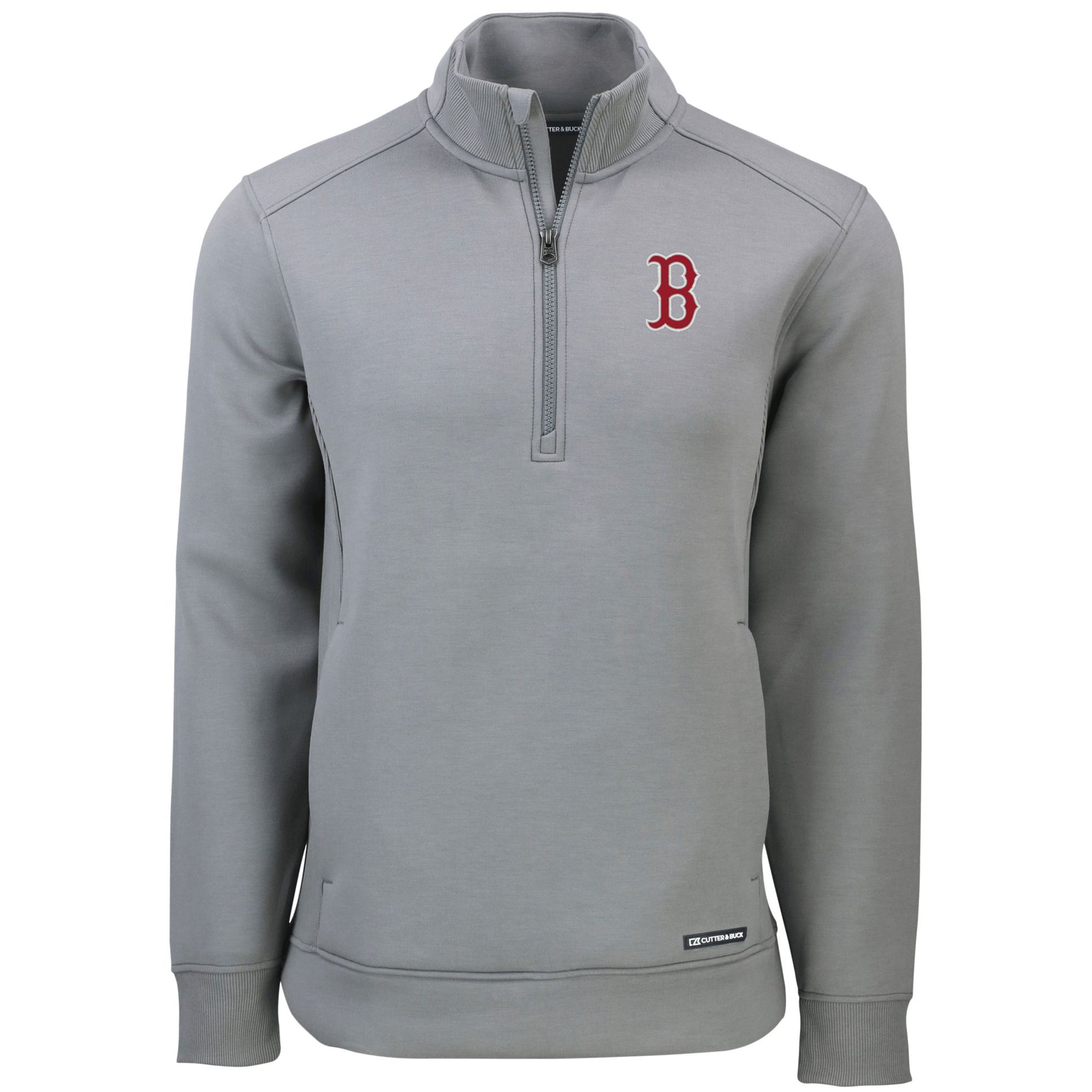 Gray Recycled Quarter-Zip Pullover L777