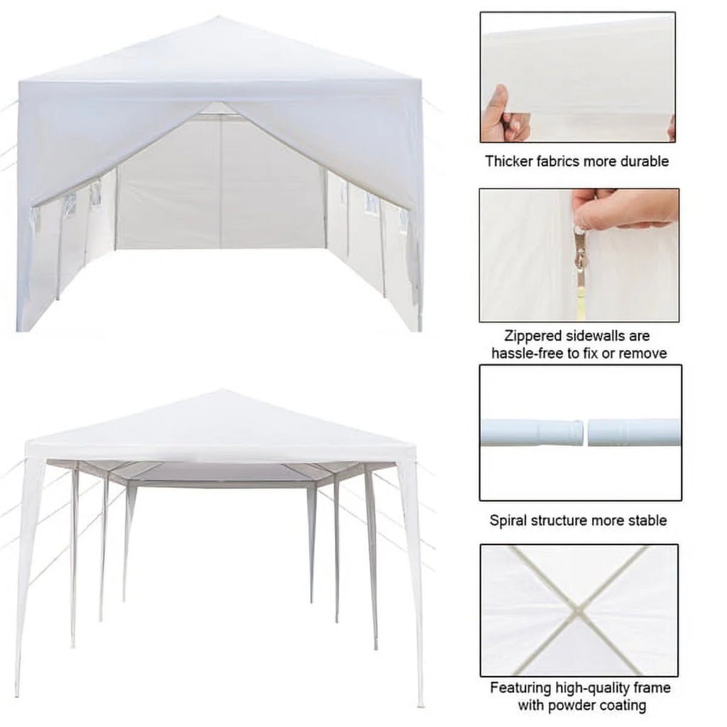 10'x30' Outdoor Canopy Tent with 8 Removable Sidewalls Q502