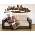 Dark Red 99in x 34in Cityscape Wall Decal L93880