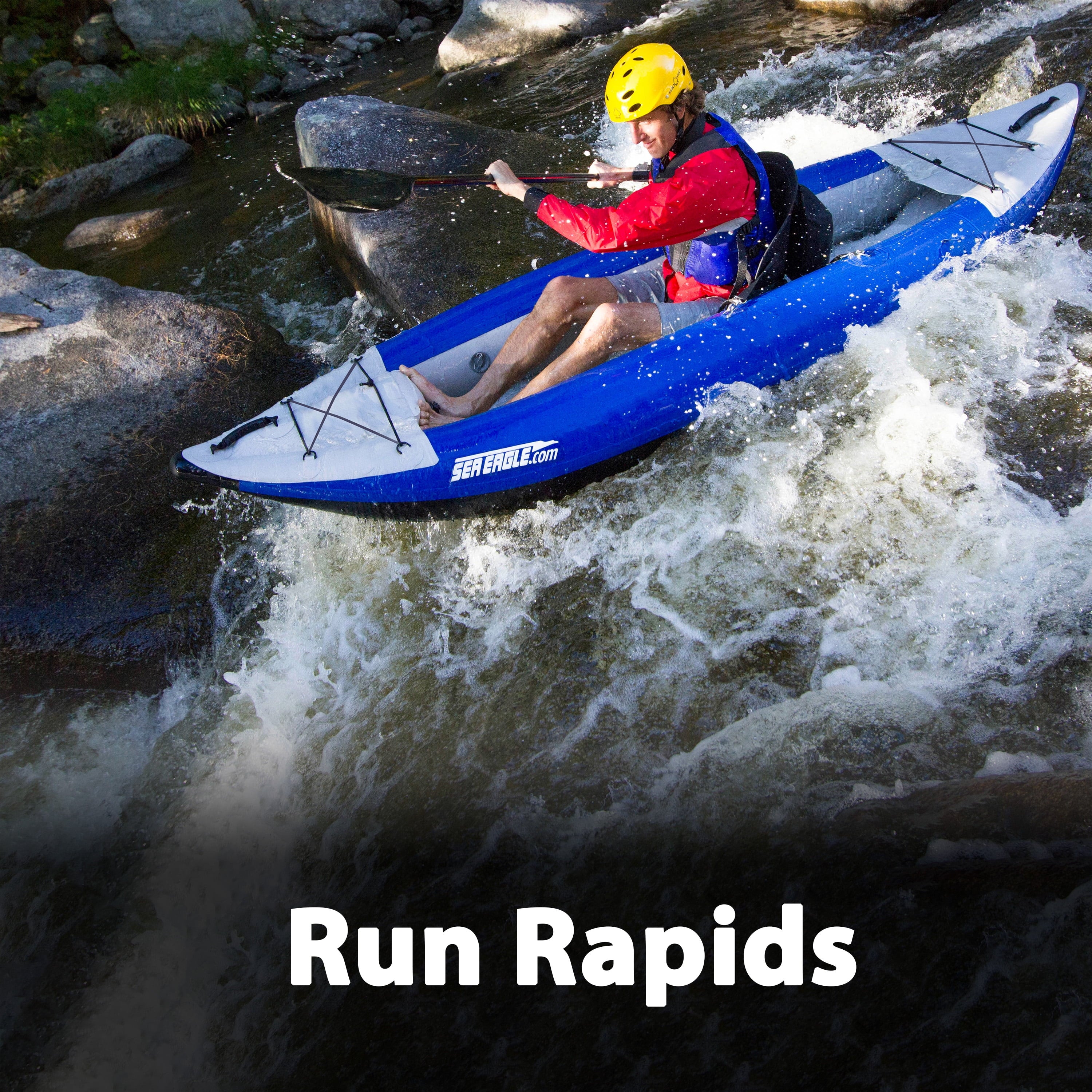 Inflatable Kayak with Paddle, Seat, SUP Pump J268