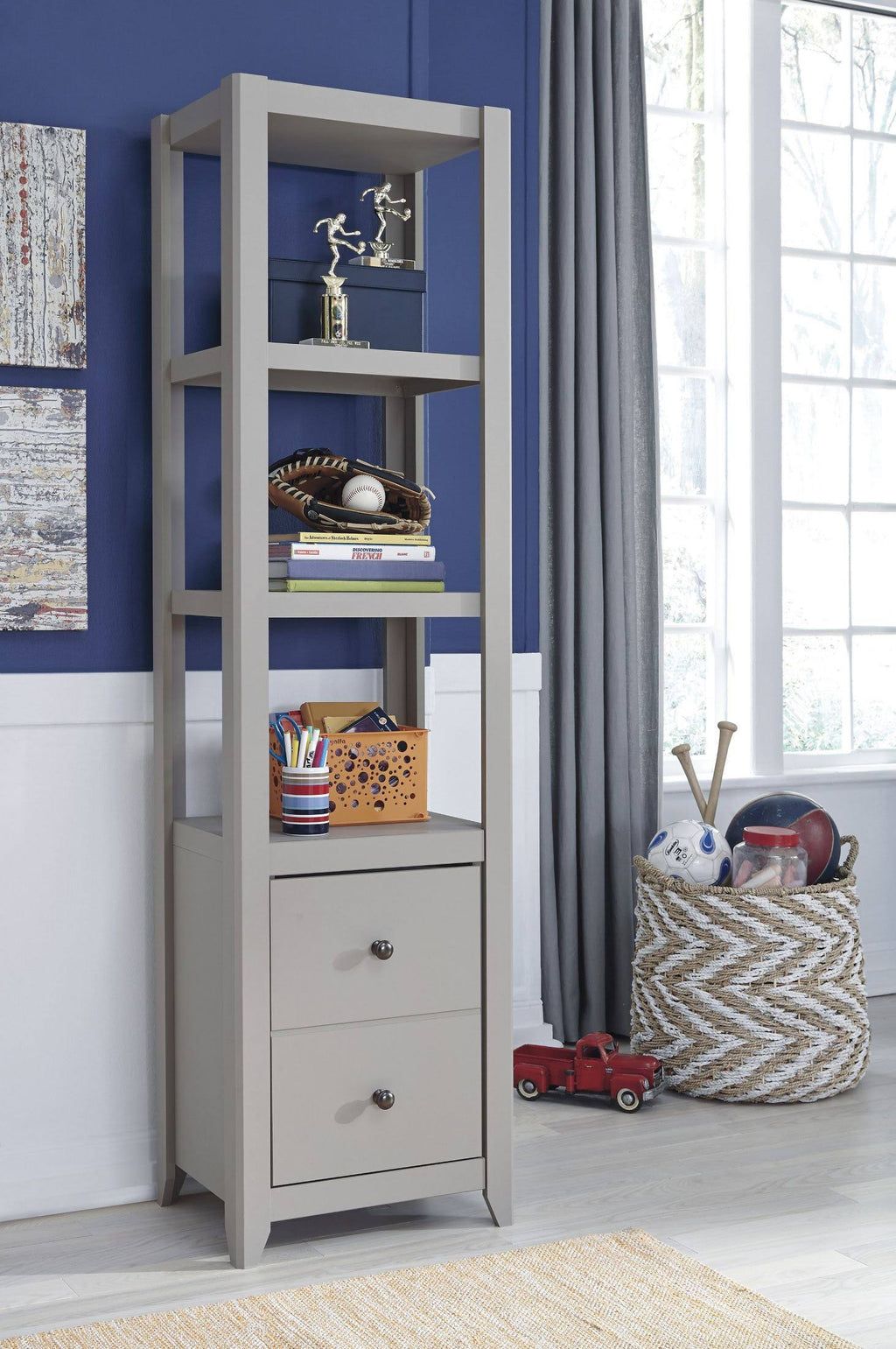 Gray Bookcase Y2602