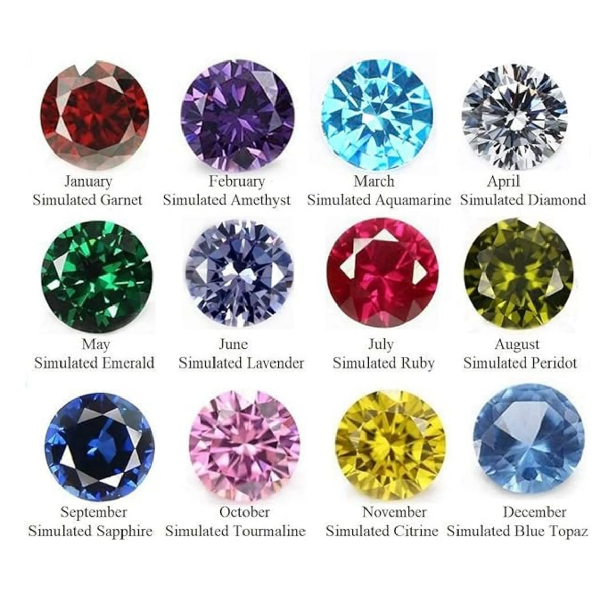 Sterling Silver Class Rings with CZ Birthstone T30231