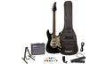 Black/Chrome Pickguard Electric Guitar with Accessories B810180
