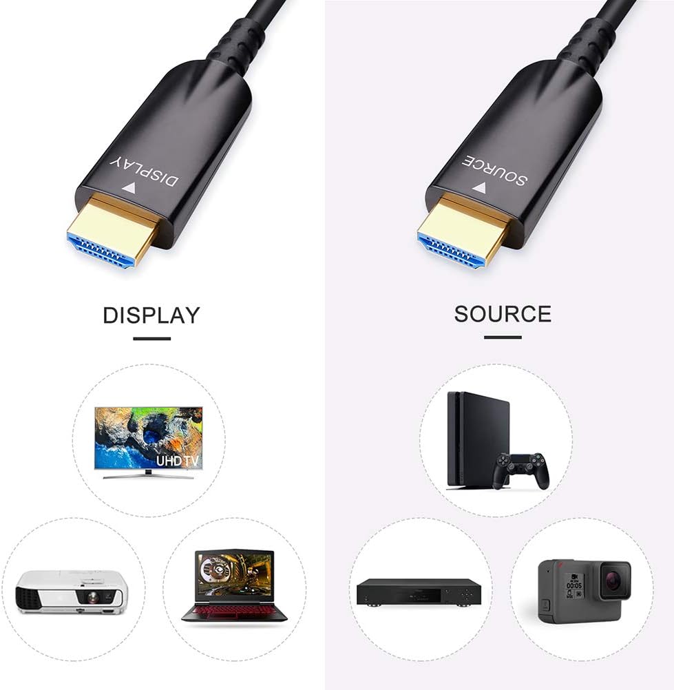 75ft Fiber Optic HDMI Cable, 4K 30Hz, Black O12238